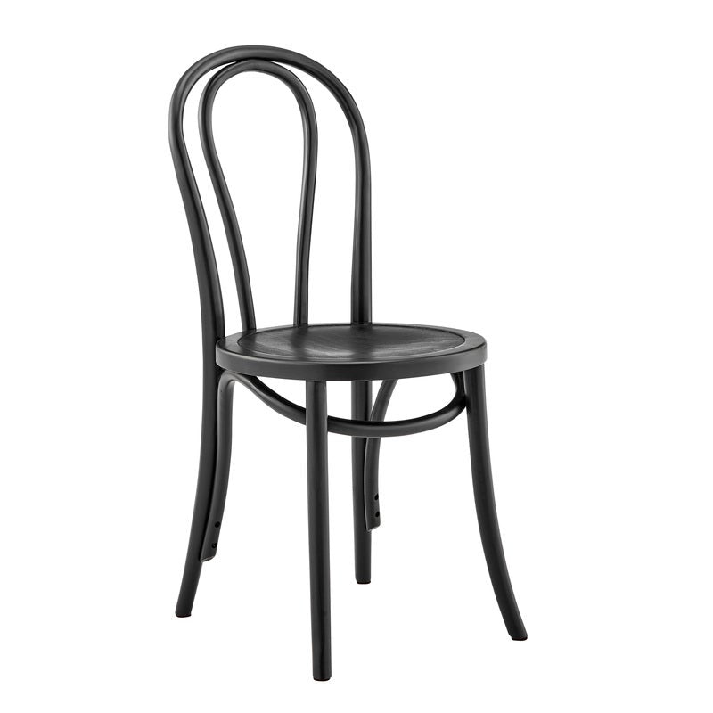 Thonet Replica Bentwood Dining Chairs Set of 2 (Black, White)